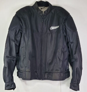 Firstgear Mesh-Tex Black Motorcycle Jacket Men's 2XL Hipertex collection